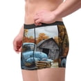 thumbnail image 2 of Yiaed Rustic Vintage Truck Autumn Print Men's Soft Cotton Boxer Shorts Breathable Boxers Underwear Moisture-Wicking Underwear Stretch Boxer Briefs for Man-Medium, 2 of 5