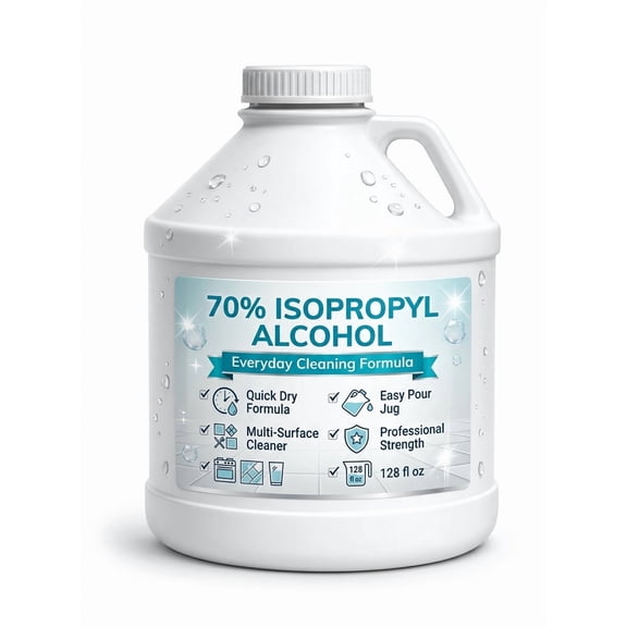 Riviere 70% Isopropyl Alcohol (IPA), 1 Gallon - Household and Workshop Cleaning Solvent