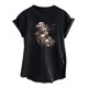thumbnail image 1 of Mujeres Fahion Cuello redondo Mangas caídas Hombros Desgastados Estilo retro Camiseta Nupcial Verano Blusa Túnica Tops Fridja  bn2530, 1 of 4