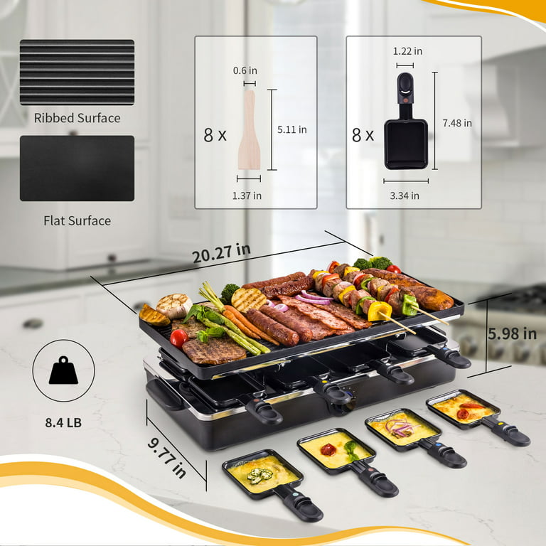 Electric grill for burgers KAHM100BK double 1000W - VIKIWAT