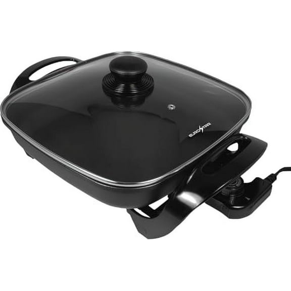 EUROSTAR SK1150 11.5" Electric Skillet with Glass Cover