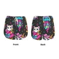thumbnail image 5 of Lsque Cat Icecream Printed Women's Running Shorts with Liner Pockets,Elastic Quick Dry Workout Athletic Gym Yoga Shorts,Womens High Waist Shorts-XX-Large, 5 of 9