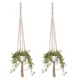 thumbnail image 3 of Macramé con cuerda colgante para maceta, colgador para plantas, decoración de jardín (2 uds.), 3 of 5