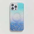 thumbnail image 2 of Mantto for iPhone 15 Case Magnetic Phone Cases [Compatible with Magsafe], Soft Luxury Gradient Glitter Crystal Rubber Silicone Bling Shockproof Cover for Women Girls, Blue+Blue, 2 of 14