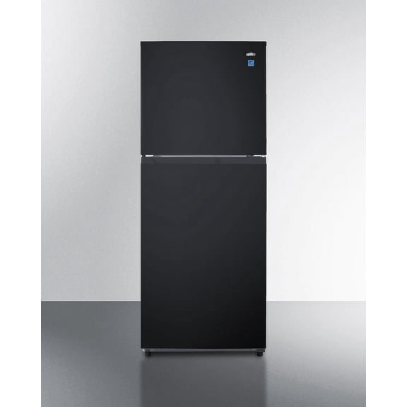 24" Wide Top Mount Refrigerator-Freezer with Icemaker, black