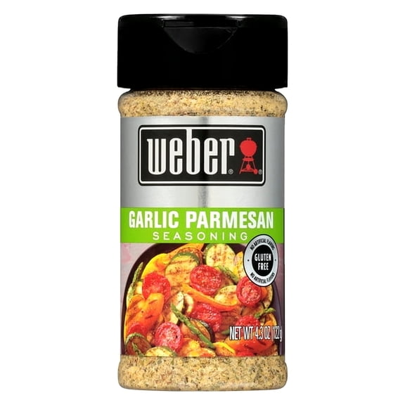 Weber Garlic Parmesan Seasoning Gluten Free 4.3 oz (Pack of 2)