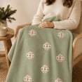 thumbnail image 5 of Sahpxhe Christmas Flannel Throw Blanket with Christmas Ball Design,Ultra Soft Reversible Winter Blanket for Couch and Bed,Cozy Christmas Home Decor,39.4x27.6in Green-S, 5 of 6