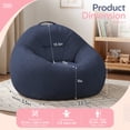 thumbnail image 4 of ROFIELTY Bean Bag Chair 3FT Foam Filled for Kids/Teens Washable Non-Slip Blue, 4 of 11