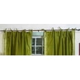 thumbnail image 2 of Olive Green  Tie Top  Sheer Sari Curtain / Drape / Panel   - 80W x 63L - Pair, 2 of 2