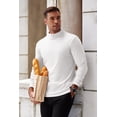 thumbnail image 4 of COOFANDY Mens Mock Turtleneck Long Sleeve Sweater Basic Thermal Turtle Neck Pullover Sweaters Top, 4 of 10
