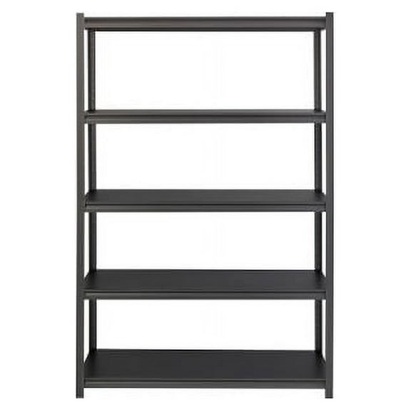 Lorell Shelving, 5-Shelf, Steel, 3200 lb Cap, 48"x24"x72", Black (LLR59703)