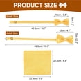 thumbnail image 2 of Bow Tie for Men, Adjustable Bow Ties with Pocket Square Pre-tied Bow Ties Sets for Wedding (Light Yellow, 2Size), 2 of 4
