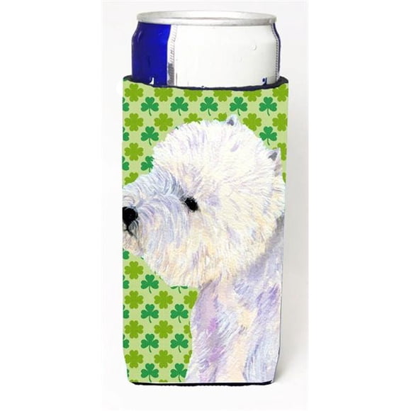 Carolines Treasures LH9180MUK Westie Fête de la Saint-Patrick Trèfle Portrait Michelob Ultra Manchon pour Canette Slim