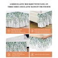 thumbnail image 6 of Eucalyptus Leaves Bed Skirt Queen Size, Teal Botanical Summer Weeping Wrap Around Bed Skirting with Adjustable Elastic Strap, Dust Ruffle Pleated Bedskirts 16 Inch Drop for Bedroom Queen Beds, 6 of 9