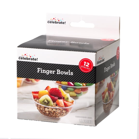 Clear Plastic Finger Bowls, 3.54", 12 Count, by Way to Celebrate