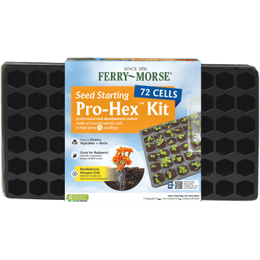 Ferry Morse Pro-Hex Seed Starting Tray 72 Cells - Reusable Plastic Tray