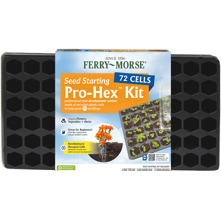 Ferry Morse Pro-Hex Seed Starting Tray 72 Cells - Reusable Plastic Tray