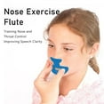 thumbnail image 4 of Flute, Kids Nose Flute, Plastic Flute Dark Blue Nose Training Whistle for Nose Throat Controlling Improve Speech Clarity, Blue, 4 of 7