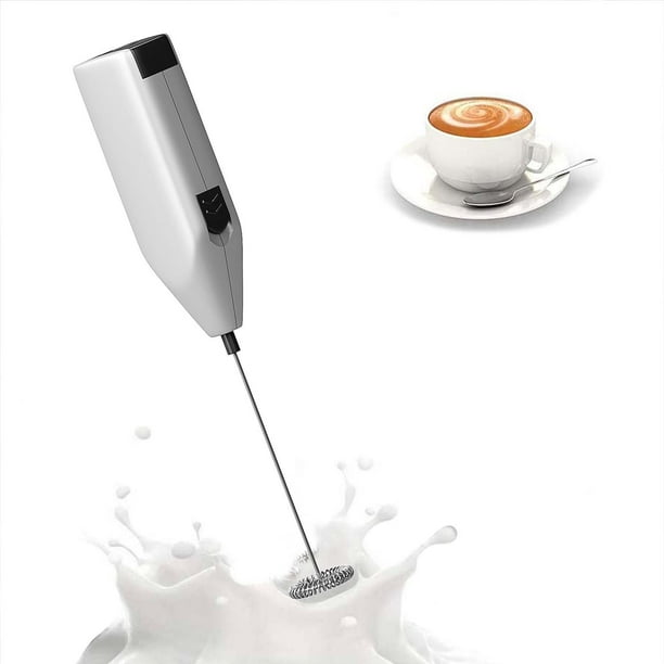 Cazzenie Espumador de Leche Eléctrico. Batidor de Mano portatil para Café, Cocteles y Bebidas. Batidor de Huevo. Cazzenie Espumador de Leche