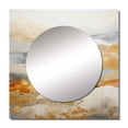 thumbnail image 2 of Designart "Subtle Gold Accents In Minimalism I" Abstract Shapes Square Mirror For Wall Decor - Large Beige Square Printed Wall Mirror Art - Square Modern Mirror - Wall Mounted Square Mirror, 2 of 5