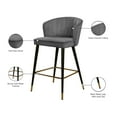 thumbnail image 2 of Meridian Furniture Cassie 28"H Velvet Counter Stool in Gray (Set of 2), 2 of 5