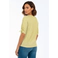 thumbnail image 2 of Jessica London Women's Plus Size Stretch Cotton Tie Sleeve Square Neck Tee, 2 of 4