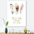 thumbnail image 2 of Designart ' Your Vibe Attracts Your Tribe Ethnic Feathers I ' Bohemian & Eclectic Canvas Wall Art Print, 2 of 4