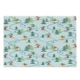 thumbnail image 1 of Sports Cutting Board, Funny Raccoons Skiing Winter Pine Tree Christmas Humor Noel Print, Decorative Tempered Glass Cutting and Serving Board, Large Size, Multicolor, by Ambesonne, 1 of 1
