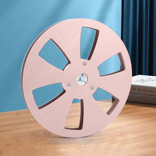 Carrete De Cinta Vacío Estante de reproductor de carrete de cinta vacío de 7 pulgadas y 6 agujeros para Studer ReVox /TEAC/BASF (dorado)