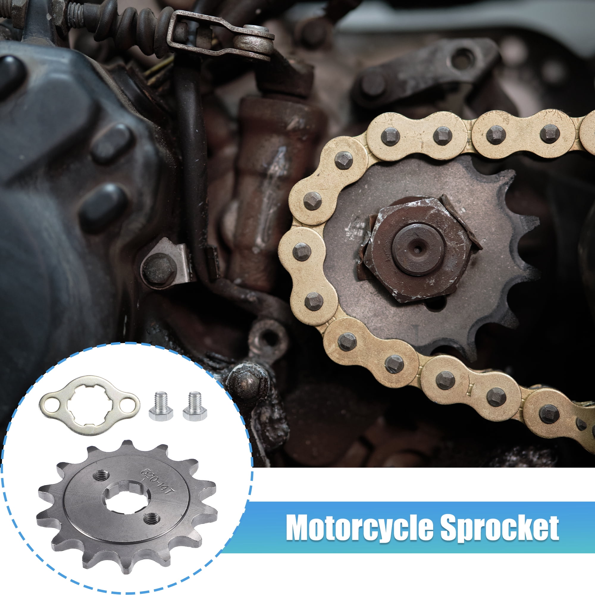 Unique Bargains 520 Style 14 Teeth 20mm ID Motorcycle Front Engine Sprocket