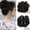 Black, variant on Haobuy Claw Clip Messy Bun Hairpiece, Wavy Curly Messy Hair Bun Extensions Claw Clip for Women Girls-Light Brown