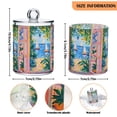thumbnail image 5 of Yayeee 2 Pack Qtip Holder Bathroom Cotton Swab Canister with Lid Clear Dispenser Set, Blue Seaside, 5 of 6