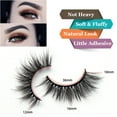 thumbnail image 4 of Eyelashes Natural Look Faux Mink Lashes Pack Handmade Fluffy False Eyelashes 14 Pairs Cat Eye Lashes, 4 of 5