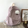 thumbnail image 1 of Schoolbag Female Student Korean Version Female Junior High School College Solid Color Backpack Versatile High-value Backpack, 1 of 5