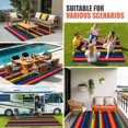 thumbnail image 3 of Mexico Stripes Outdoor Rug 3x5 Ft, Non Slip Washable Area Rug, Colored Red Blue Green Bohemia Geometric Patio Rugs Carpet Runner, Large Floor Mat for Indoor/Outdoor Deck Porch Camping, 3 of 8