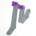 thumbnail image 4 of EHQJNJ Knee High Stockings for Women Plus Size White Womens Long Socks Bowknot Pure Color Socks Thigh High Socks Over the Knee Socks Festival Christmas Sexy Stockings for Women, 4 of 5