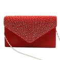 thumbnail image 2 of pitrice Women Envelope Bag Rectangular Hasp Rhinestone Stylish Fashionable Business Party Bridal Handbag Birthday Gift Red, 2 of 9