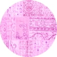 thumbnail image 1 of Ahgly Company Indoor Round Patchwork Pink Transitional Area Rugs, 6' Round, 1 of 4
