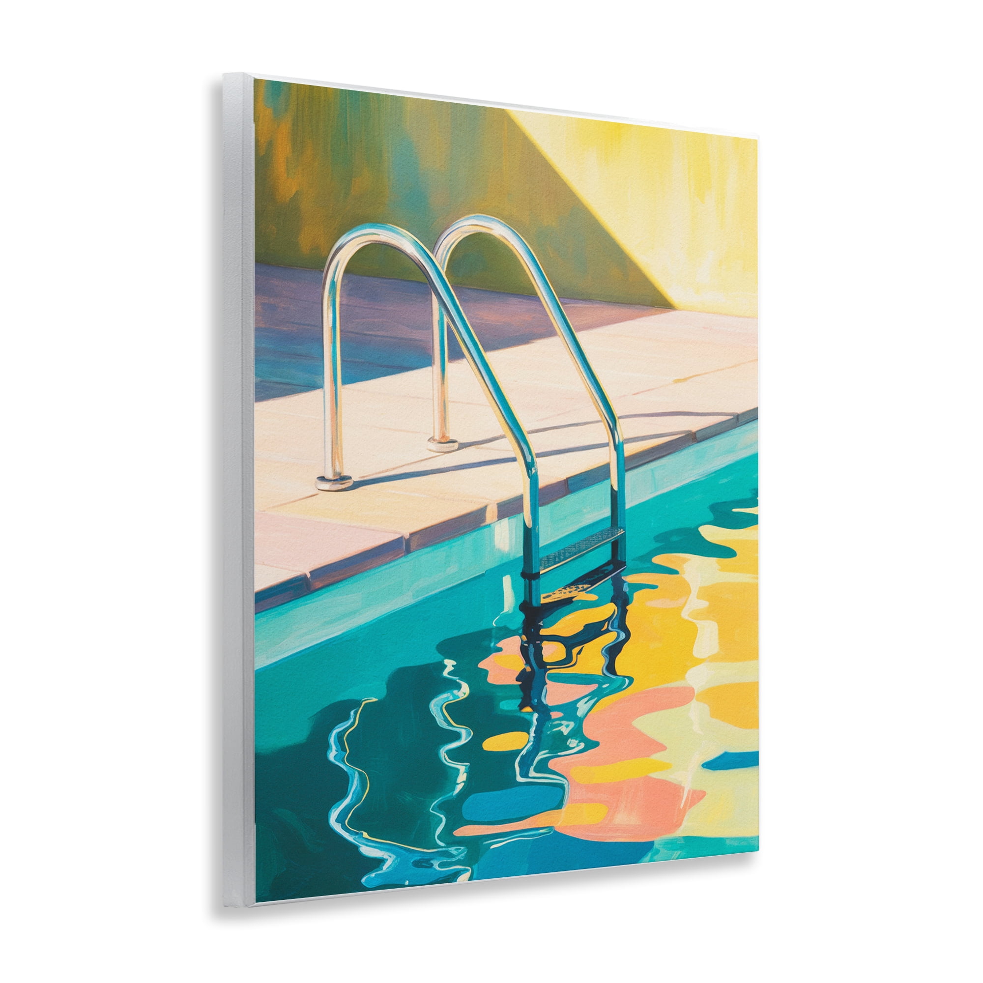 Stupell Industries Pool Ladder At Sunset Wall Plaque Art, design by Andreas Magnusson