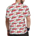 thumbnail image 2 of Wukai Watercolor Red Truck And Fir Tree Print Men's Short-Sleeved Mesh T-Shirt,Quick-Dry Short Sleeve Workout T-Shirt-XX-Large, 2 of 8