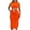 C-Orange15, variant on DHFJKG Women's Two Piece Outfits Summer Skirt Sets Sleeveless Crewneck Crop Top High Rise Drawstring Midi Skirts With Pockets Casual Set Holiday Outfit