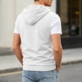 thumbnail image 4 of RUTAYY Men's Sleeveless Zip Up Hoodie Drawstring with Pocket Solid Color Casual Vest Sweatshirt White, 4 of 6