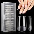 thumbnail image 1 of Short Almond Nail Tips, 504pcs Soft Gel Nail Tips, Clear Nail Tips For Acrylic Nails Professional, Full Cover Almond Nail Tips For Nail Extension, Fak, 1 of 5