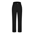 thumbnail image 3 of Sakmal Straight Leg Pants Women Work Chinos Dressy Trousers Black Plain Full Length High Waisted Pants with Pockets, 3 of 7
