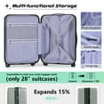 thumbnail image 3 of 2 - Piece Luggage Set with Carry - On Suitcase featuring Pocket Compartment, ABS+PC Material, Spinner Wheels and TSA Lock in DarkGreen, 3 of 6