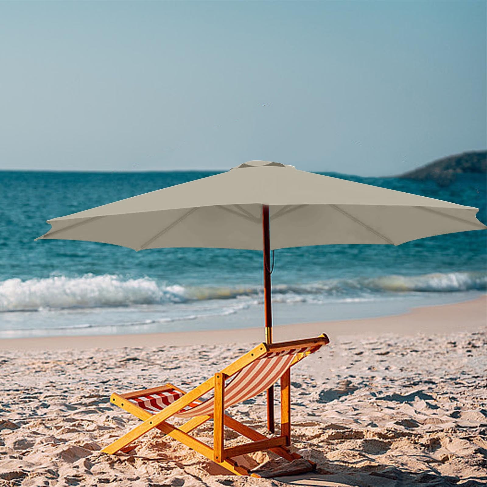 Wzzjkit Umbrella Outdoor Patio Replacement Cloth (Umbrella stand not included), Outdoor Sunshade Yard Pool Umbrella Top for Outdoor Sunshade Rainproof Sun Large Patio Umbrella 79/90/98/106/118in