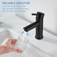 thumbnail image 2 of Grifo de baño negro con una sola manija, 1 orificio, cuerpo alto, grifo para lavabo de baño, grifo de tocador de baño, 2 of 5