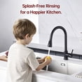 thumbnail image 6 of SUMERAIN Stainless Steel Lead-Free Kitchen Faucet with Pull Down Sprayer,Single Handle Single Hole Matte Black, 6 of 12