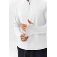 thumbnail image 6 of Pinspark Quarter Zip Pullover Mens UV Protection Shirts Men Rash Guard Long Sleeve Workout Shirts Lightweight for Fishing Surfing White XXL, 6 of 7