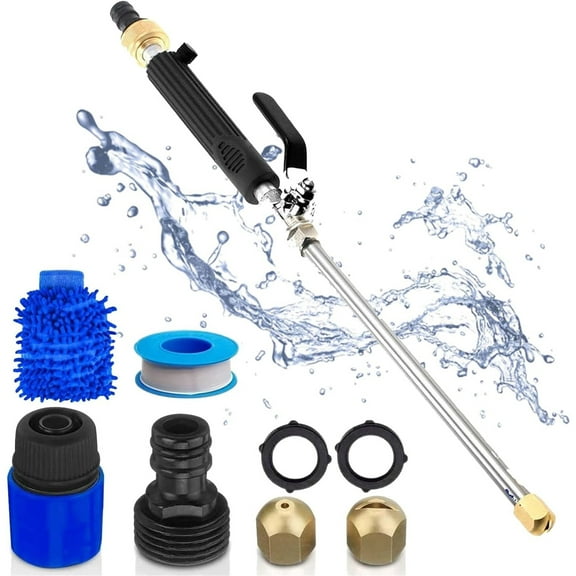 SQDWYGUO Jetsono.Com Pressure Washer, 5000 Psi Jet Flex Pressure Washer, 2-in-1 Portable Jet Sono Power Washer, Jet & Fan Spray Nozzle, for Car, Fence & Garden Hose,1